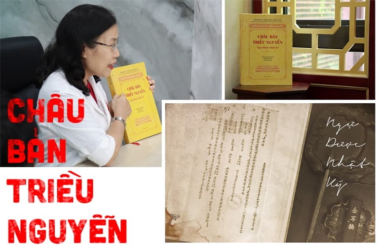  Bác sĩ Nguyễn Thị Vân Anh cầm trên tay cuốn Châu Bản Triều Nguyễn - Ngự Dược Nhật Ký