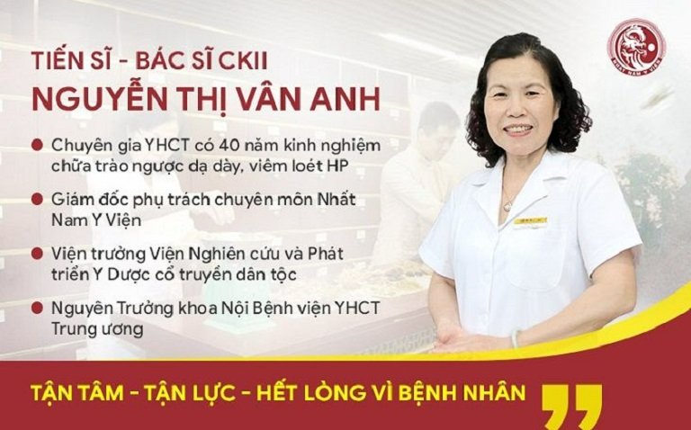 TS.BS Nguyễn Thị Vân Anh người có hơn 40 năm kinh nghiệm điều trị bệnh dạ dày