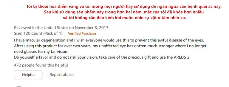 Bình luận từ khách hàng trên Amazon
