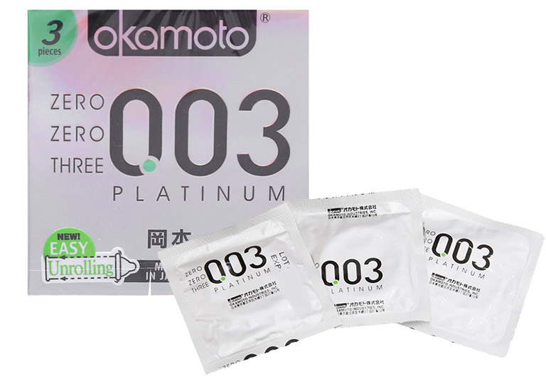 Bao cao su tăng thời gian yêu Okamoto 003 Platinum