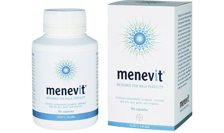 Menevit chứa nhiều kẽm, vitamin E, dầu tỏi, axit folic, lycopene,... giúp tinh trùng khỏe mạnh